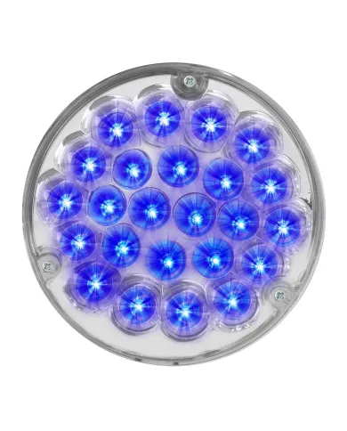 GG82277 - 4" PEARL BLUE/CLEAR 24 LED W/ CR. DIE CAST HOUSING