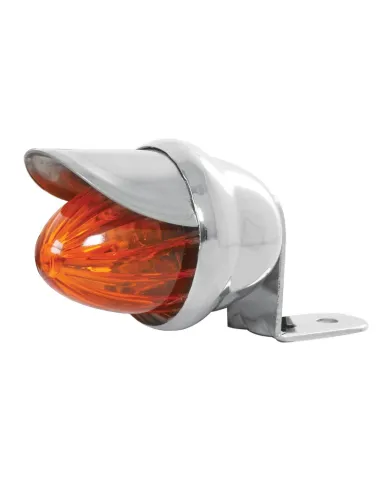 GG82770 - CR. SINGLE MINI AMBER MARKER LIGHT W/VISOR