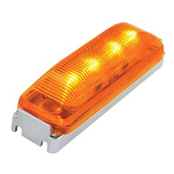 GG84450 - RECT. AMBER/AMBER 4 LED MARKER LIGHT W/ CR. BRACKET