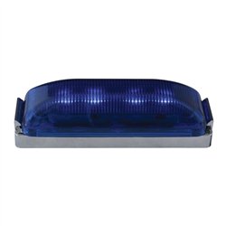 GG84453 - RECT. BLUE/BLUE 4 LED UTILITY LIGHT W/ CR. BRACKET