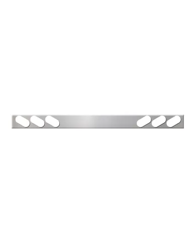 GG86719 - 1 PC S.S. REAR LIGHT BAR W/ SLANTED OVAL HOLES