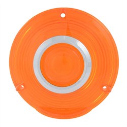GG86720 - 4" 3 SCREW AMBER PLASTIC LENS W/CR. RIM