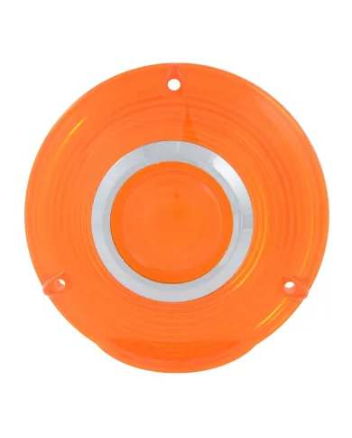 GG86720 - 4" 3 SCREW AMBER PLASTIC LENS W/CR. RIM