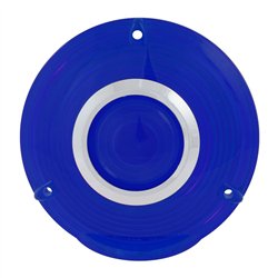 GG86721 - 4" 3 SCREW BLUE PLASTIC LENS W/CR. RIM