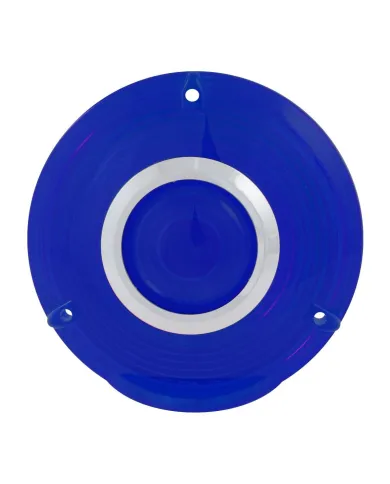 GG86721 - 4" 3 SCREW BLUE PLASTIC LENS W/CR. RIM
