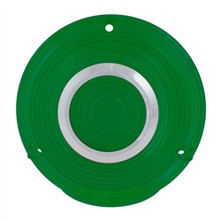 GG86722 - 4" 3 SCREW GREEN PLASTIC LENS W/CR. RIM