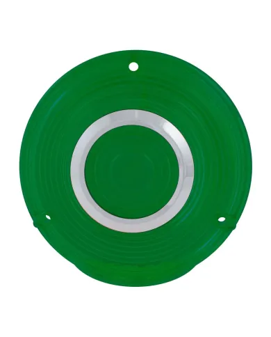 GG86722 - 4" 3 SCREW GREEN PLASTIC LENS W/CR. RIM