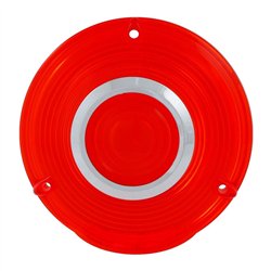 GG86724 - 4" 3 SCREW RED PLASTIC LENS W/CR. RIM