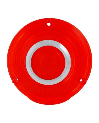 GG86724 - 4" 3 SCREW RED PLASTIC LENS W/CR. RIM