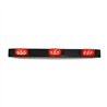GG87091 - BLACK PLASTIC ID BAR W/ 3 SPYDER RED 3-LED MARKER LIGHTS