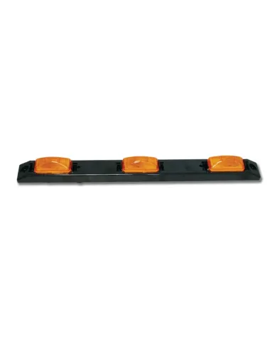 GG87092 - BLACK PLASTIC ID BAR W/ 3 AMBER LED MARKER LIGHTS
