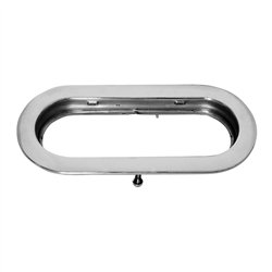 GG87203 - S.S. FLANGE MOUNT BEZEL W/ 4 STUDS FOR OVAL LIGHT