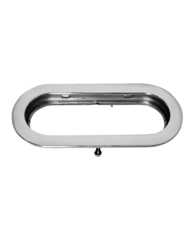 GG87203 - S.S. FLANGE MOUNT BEZEL W/ 4 STUDS FOR OVAL LIGHT