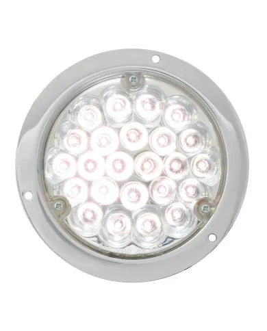 GG87584 - 4" PEARL WHITE 24 LED LIGHT W/ CR. DIE CAST HOUSING
