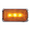 GG87630 - SMALL RECT. AMBER LED LIGHT W/ CR. RIM & PIGTAIL