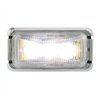 GG87636 - SMALL RECT. WHITE UTILITY LED LIGHT W/ CR. RIM & PIGTAIL