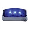 GG87637 - SMALL RECT. BLUE LED LIGHT W/ CR. RIM & PIGTAIL