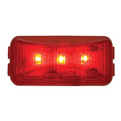 GG87645 - SMALL RECT. RED 3-LED MARKER SEALED LIGHT