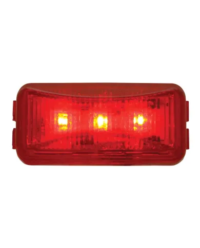 GG87645 - SMALL RECT. RED 3-LED MARKER SEALED LIGHT