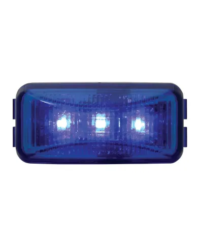 GG87646 - SMALL RECT. BLUE/BLUE 3-LED INTERIOR USE SEALED LIGHT