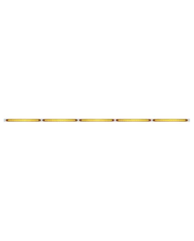 UP20940-94" Stainless Steel Light Bracket With Five 23 SMD LED 17-1/4" Light Bar - Amber LED/Amber Lens