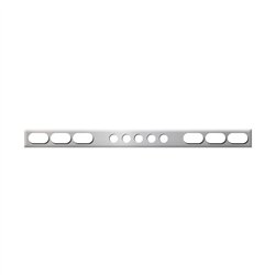 GG88059 - 1 PC SS REAR LIGHT BAR W/OVAL & 2-1/4" HOLES