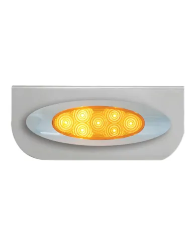 GG89026 - 8-1/4" SS L BRACKET W/1 AMBER Y2K SPYDER LED LIGHT