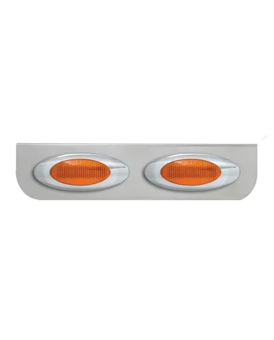 GG89040 - 16-1/2" SS L BRACKET W/2 AMBER Y2K LIGHT
