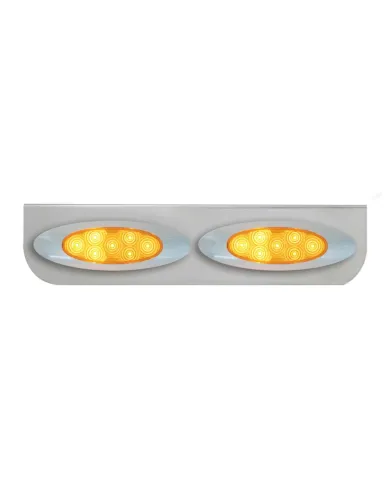 GG89046 - 16-1/2" SS L BRACKET W/2 AMBER Y2K SPYDER LED LIGHT