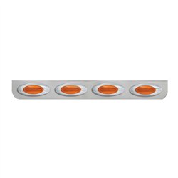 GG89080 - 33-1/4" SS L BRACKET W/4 AMBER Y2K LIGHTS