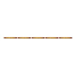 UP20948-94" Stainless Light Bracket With 5X 11 LED 17" Light Bars - Amber LED/Amber Lens