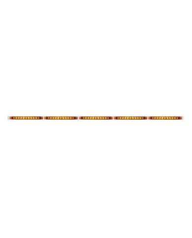 UP20948-94" Stainless Light Bracket With 5X 11 LED 17" Light Bars - Amber LED/Amber Lens