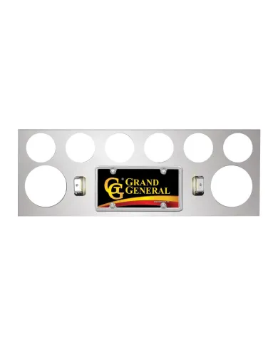 GG92814 - S.S. REAR LIGHT PANEL W/2-4" & 6-2.5" HOLES