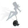 GG93330 - CR. PLASTIC WAVING LADY W/SUCTION CUP