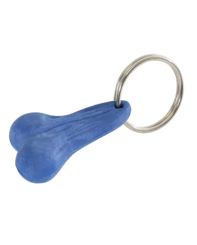 GG93352 - BLUE RUBBER BIG BALLZ KEY CHAIN 