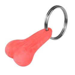 GG93353 - PINK RUBBER BIG BALLZ KEY CHAIN 