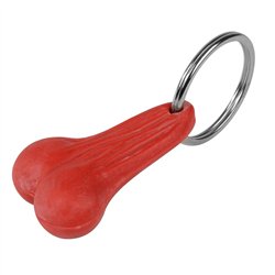 GG93354 - RED RUBBER BIG BALLZ KEY CHAIN 
