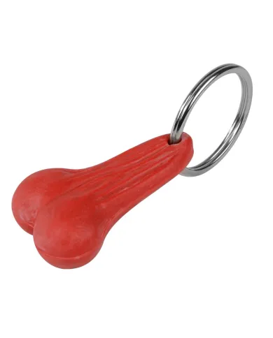 GG93354 - RED RUBBER BIG BALLZ KEY CHAIN 