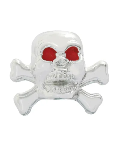 GG93402 - CR. SKULL VALVE STEM COVER W/RED EYES SET OF 4