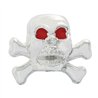 GG93402 - CR. SKULL VALVE STEM COVER W/RED EYES SET OF 4