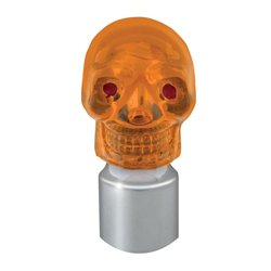 GG94500 - SS CAP & AMBER PLASTIC SKULL 