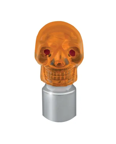 GG94500 - SS CAP & AMBER PLASTIC SKULL 