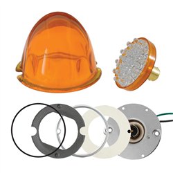 GG94550 - SCREW IN REGULAR LIGHT AMBER GLASS LENS KIT W/AMB LED BULB
