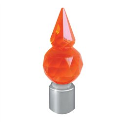 GG94590 - SS CAP & AMBER PLASTIC CRYSTAL PYRAMID FOR 1" BUMPER GUIDE