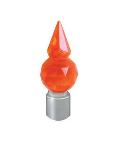 GG94590 - SS CAP & AMBER PLASTIC CRYSTAL PYRAMID FOR 1" BUMPER GUIDE