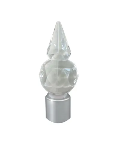 GG94592 - SS CAP & CLEAR PLASTIC CRYSTAL PYRAMID FOR 1" BUMPER GUIDE