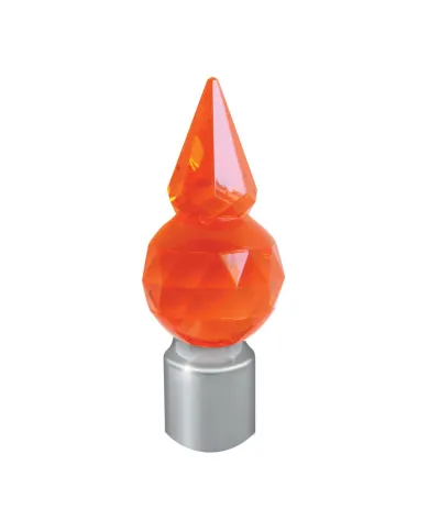 GG94610 - 7/8" CR. BUMPER GUIDE W/AMBER PLASTIC CRYSTAL PYRAMID