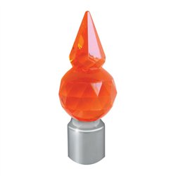 GG94653 - 1" S.S. BUMPER GUIDE W/AMBER PLASTIC CRYSTAL PYRAMID