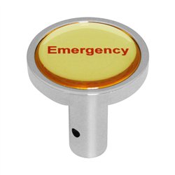 GG96292 - 1-23/32" PIN HOLE CR ALUM. AIR CONTROL KNOB W/GOLD EMERGENCY