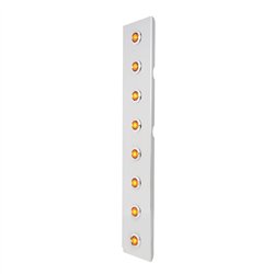 GG97445 - S.S. FRONT BREATHER PANEL W/1" MINI AMBER/AMBER/BEZEL LIGHT